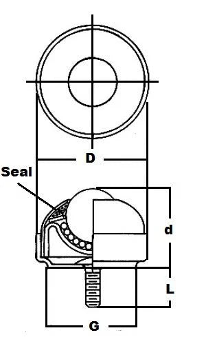 1 1/2 Stud Type transfer SBT-1 1/2 CS/SS 3/8" Threaded Stem