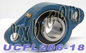 1 1/8 Bearing UCFL206-18 + 2-Bolt Flanged Housing Mounted Bearing