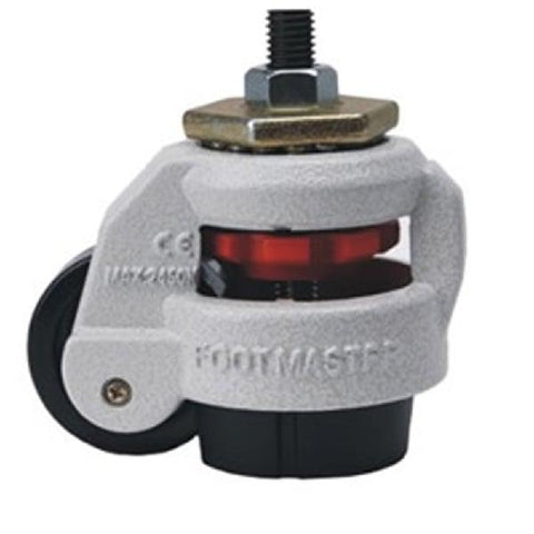 1.57" Adjustable Height Floor Lock Heavy Duty Caster Wheel 40mm - M8 Threaded stem