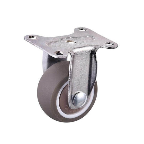 1" Caster Wheel 62 Lbs Load TPE Elastic Rubber Fixed Top Plate