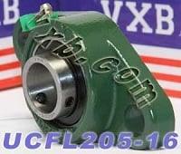 1" ID - UCFL205-16 + 2-Bolt Flanged Cast Housing Mounted Bearing