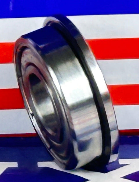 10-Pack Flanged Shielded Bearings FR6ZZ 3/8x7/8x9/32 inch Bearings