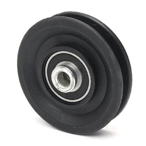 10mm Bore Bearing - 90mm Steel Wire Rope Cable Track Pulley 10x90x18mm