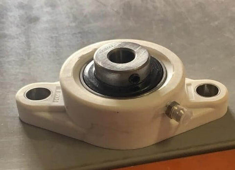 1/2" Bearing PUCFL201-8 + 2-Bolt Flanged Plastic Housing Mounted Bearing