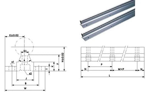 12mm 78.74 Rail Guideway System Linear Motion