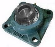 12mm Bearing HCF201 Square Flanged Cast Housing Mounted Bearing & Insert - Eccentric Collar