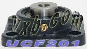 12mm Bearing UCF201 + Square Flanged Cast Housing Mounted Bearing