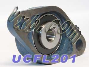 12mm Bearing UCFL201 2-Bolts Flanged Cast Housing Mounted Bearing