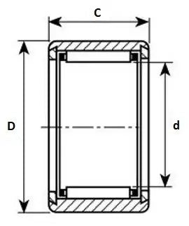 12x19x15mm Shell-Type Needle Bearing 12mm x 19mm x 15mm