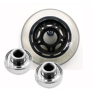 1/4" ID 2.83" (72mm) OD Heavy Duty Luggage Wheel Set