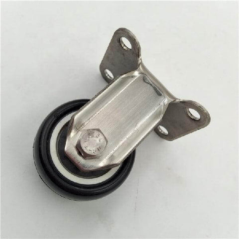 1.5" Stainless Steel Caster PU Wheel - Fixed Top Plate