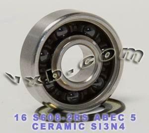16-Pack inline/Rollerblade Skate Ceramic Bearings Si3N4 ABEC-5 Bearings
