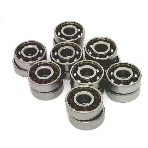 16 inline/Rollerblade/Skate Bearing Chrome Steel Open Ball bearing - Nylon Cage