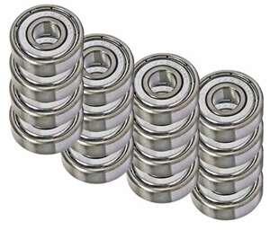 16-Pack Stainless Steel inline/Rollerblade/Roller Hockey Skate Bearings