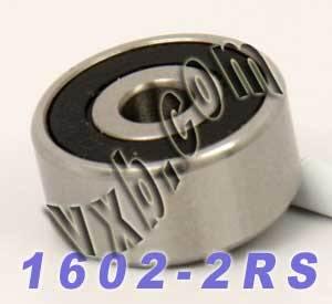 1602-2RS Sealed Bearing 1/4x11/16x5/16 inch Miniature