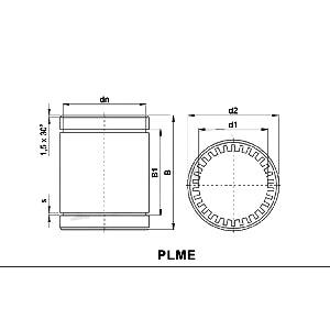 16mm Low noise Linear Motion Bushing Solid Polymer Lm16uu Bearing 16x28x37mm