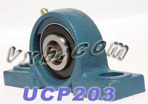17mm Bearing UCP-203 + Pillow Block Cast Housing Mounted Bearing