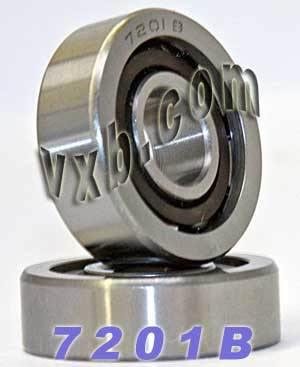 2-Pack 7201B Angular Contact Ball Bearings 12x32x10mm