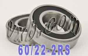 2-Pack Bearings 60/22-2RS 22x44x12 Sealed