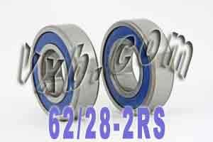 2-Pack Bearings 62/28-2RS 28x58x16 Sealed