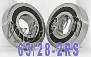 2-Pack Bearings 63/28-2RS 28x68x18 Sealed