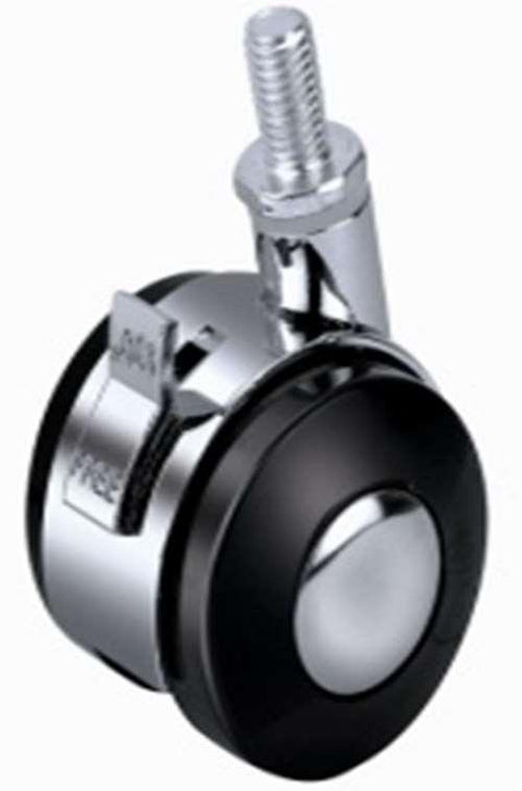 2" Caster Wheel 77 Lbs - Brake Acrylonitrile Butadiene Styrene (Plastic) M10 Threaded Stem