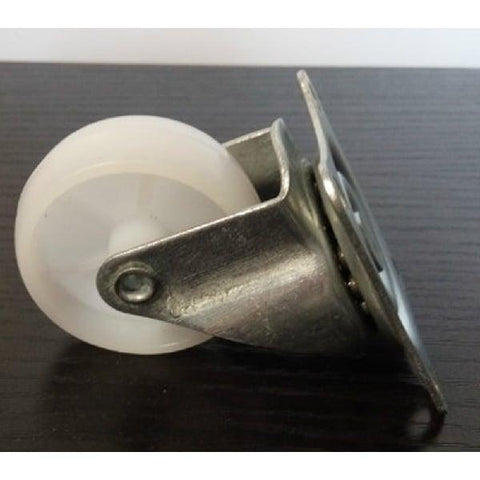 10-Pack 2 Inch White Plastic Caster - 360 degree With Ball Bearing Swivel-