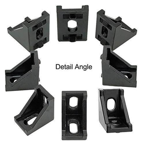 20-Sets Black 2020 Series Aluminum Profile Connector Set - Rail Accessories