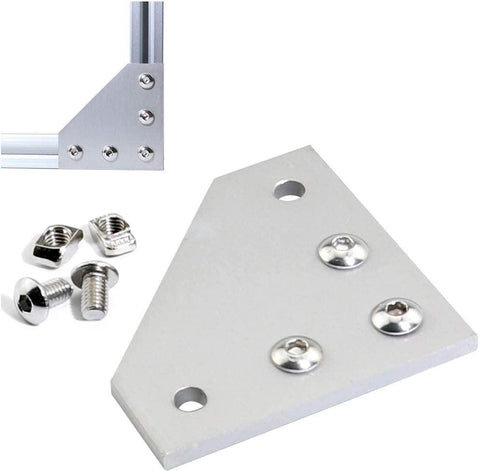 2020 Aluminum Corner Connector 90 Degree T-shape, 60 x 60 x 4mm, L type, V groove, extrusion Profile