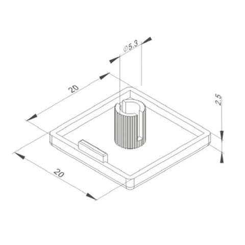 2020 Aluminum Extrusion V-Slot Profile Black Plastic End Cap Cover
