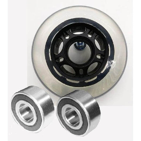 22mm ID 76mm OD Luggage Wheel + 2 Sealed Bearing 6x22x7mm