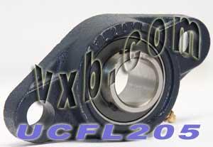 25mm Bearing UCFL205 + 2-Bolt Flanged Cast Housing Mounted Bearing