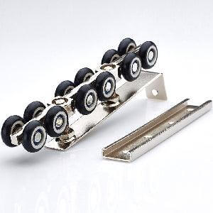 264lbs Load Capacity Pair of 12 Wheels Sliding Door Hardware