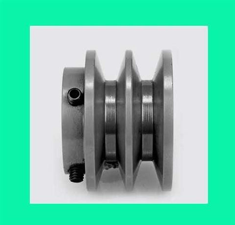 2BK23 5/8" Bore Solid Sheave Pulley - 2-1/4" OD , Hex set screws for V-belts size 4L, 5L 2BK23-5/8"