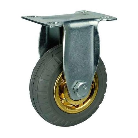 3" Caster Wheel Rigid Rubber Top Plate