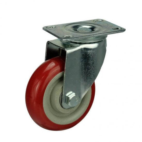 3" Caster Wheel - PVC - Top Plate Mount