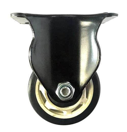 3" Caster Wheel 441 Lbs Fixed PU - Polypropylene Top Plate
