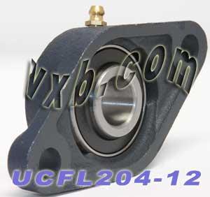 3/4" Bore Mounted Bearing UCFL-204-12 + 2-Bolt Flanged Housing