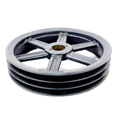 3BK65H Cast Iron Bushed Sheave Pulley for V-belt size 5L, B OD : 6.5" 3 Grooves Pulley 3BK65H
