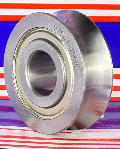 LFR5206-25KDD 25mm ID x 25mm U-Groove Track Roller Bearing Track