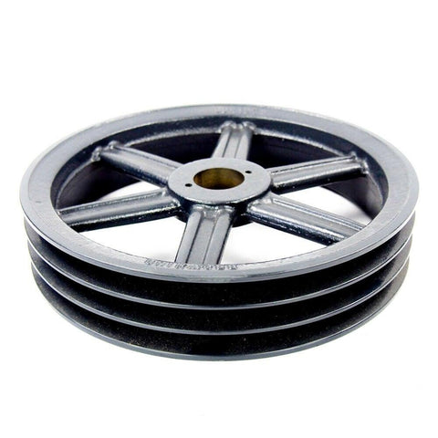 3BK65H Cast Iron Bushed Sheave Pulley for V-belt size 5L, B OD : 6.5" 3 Grooves Pulley 3BK65H - VXB Ball Bearings