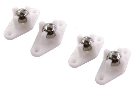 4-Pack Miniature Roller Ball Caster Leg Base Feet