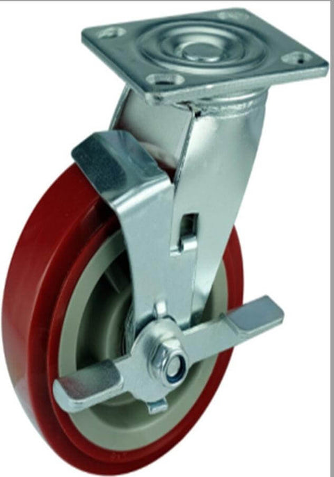 4" Caster Wheel 441 Lbs - Stainless steel fork - PU Top Plate