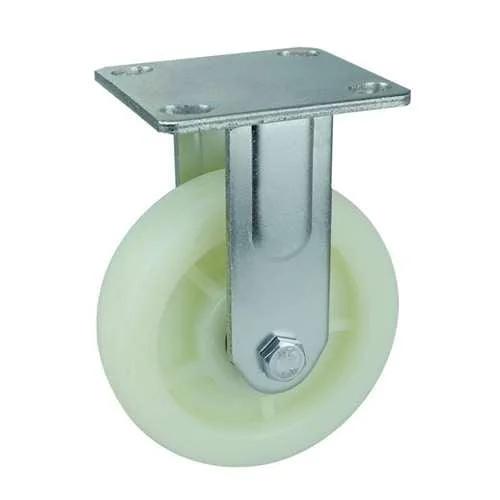 Casoter 3 Extra Width Wheel Top Plate Rigid Black PP Caster Low Gravity Center Design No Brake Noise Free Heavy Duty Industrial Polypropylene Caster 2200lbs Total Load Capacity Pack Of 4
