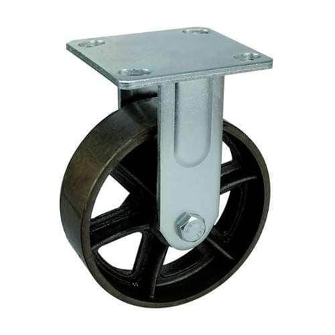 4" Heavy Duty Caster Wheel 441 Lbs Fixed Cast iron Top Plate