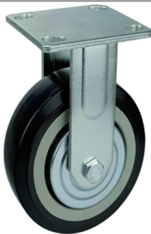 4" Heavy Duty Caster Wheel 441 Lbs Fixed - PVC - Top Plate Mount