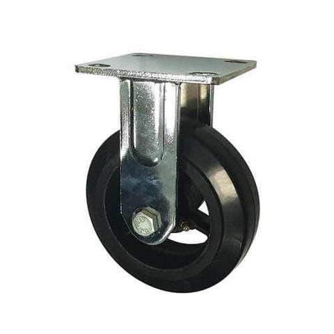 4" Heavy Duty Caster Wheel 441 Lbs Fixed Rubber Top Plate