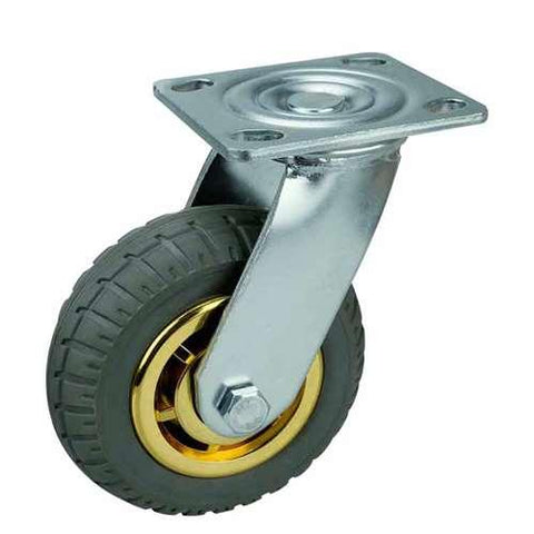 4" Heavy Duty Caster Wheel 441 Lbs - Polypropylene core - Rubber Top Plate
