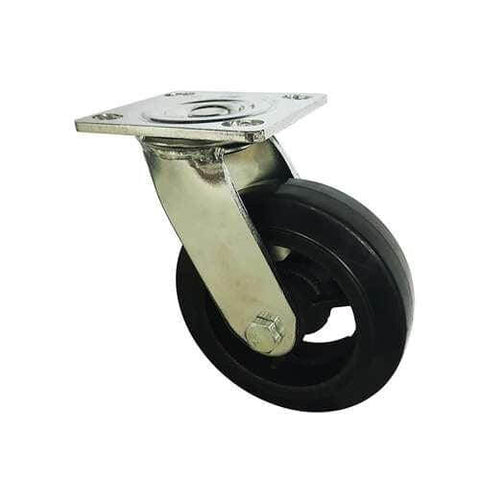 4" Heavy Duty Caster Wheel 441 Lbs - Rubber Top Plate