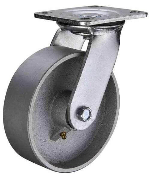 4" Heavy Duty Caster Wheel 551 Lbs - Cast Iron Top Plate